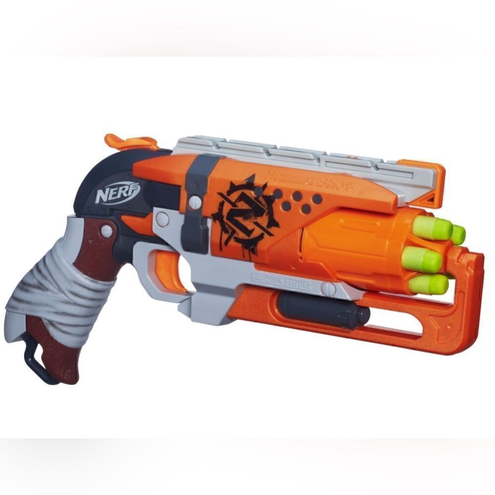NERF Zombie Strike Hammershot Blaster Tested Prior to Listing EPC Includes 10 D